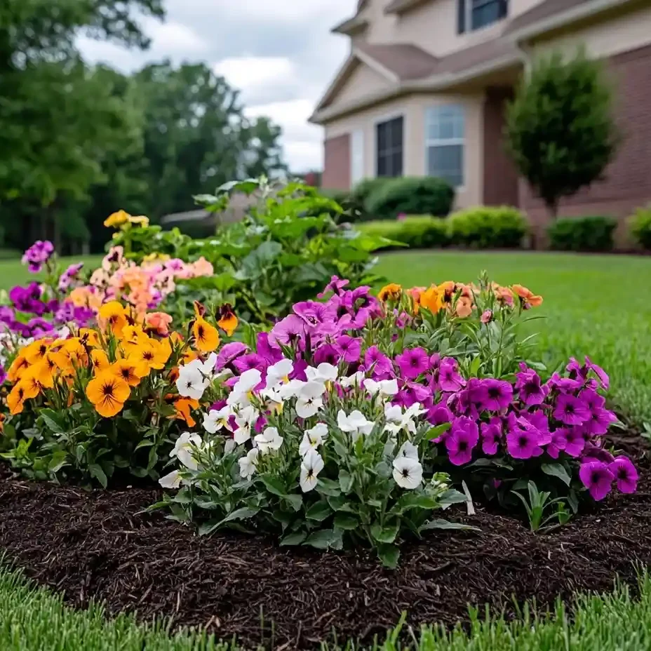 backyard maintenance services - flower bed installtion