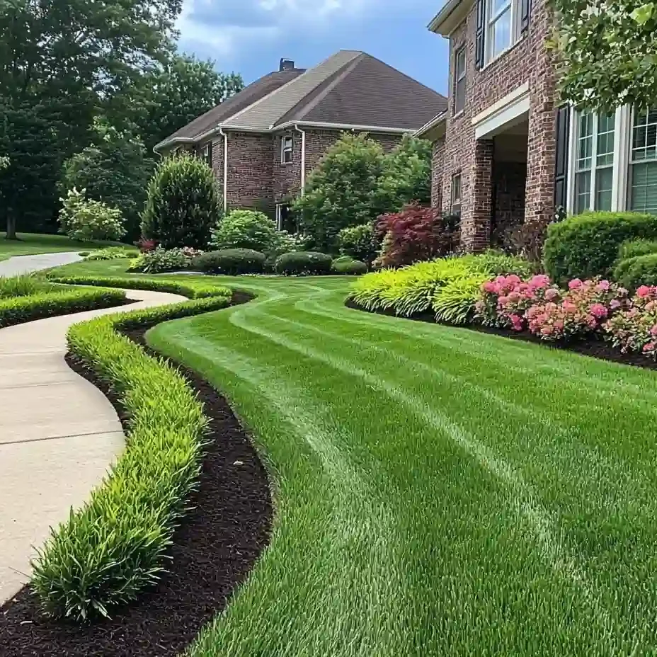 backyard maintenance services - mowing and lawn edging