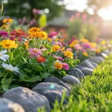 wake forest flower bed landscaping - sunlight