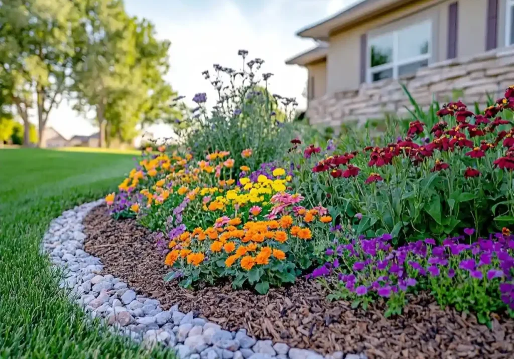 wake forest flower bed landscaping