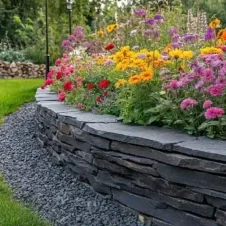 wake forest raised flower bed installation