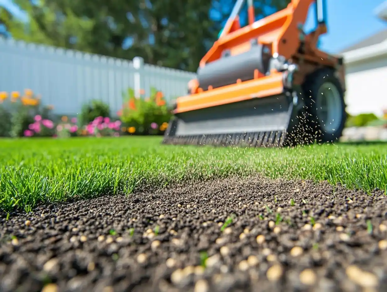 wake forest lawn aeration and seeding service